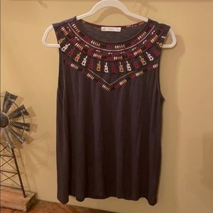 Gray Tribal Inspired Tank